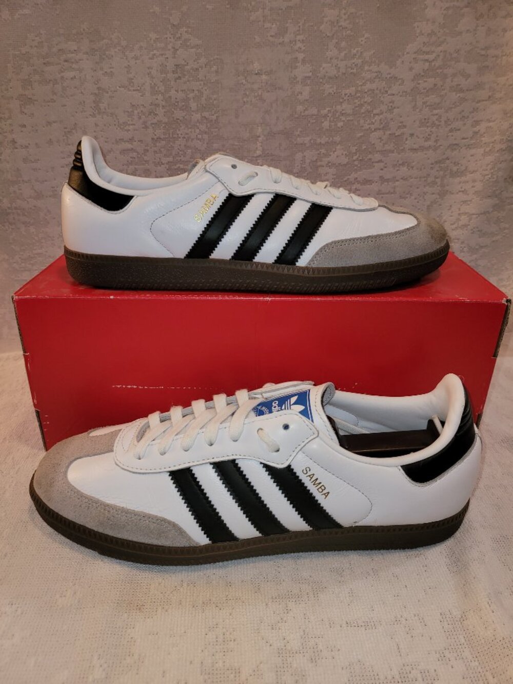 Adidas Samba OG Originals White Black Brown Gum B75806 Mens Size 9 Sneakers